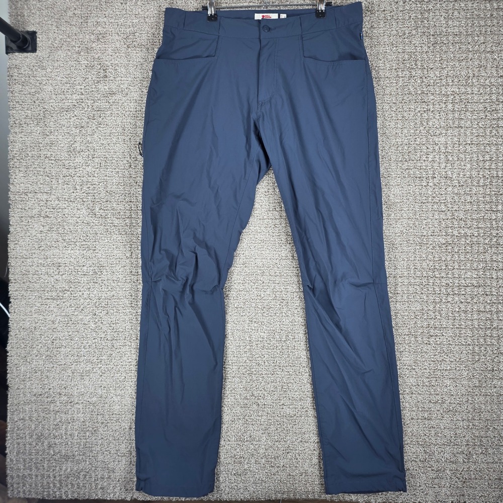 Fjallraven High Coast Lite Trousers Mens EU 50 US 33-34x34 Long Blue Pants